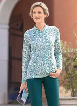 Tr&ouml;ja med dekorativ V-krage 