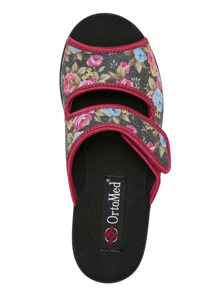 Tv&aring;pack klassiska damtofflor, bredd H, med kardborreband 