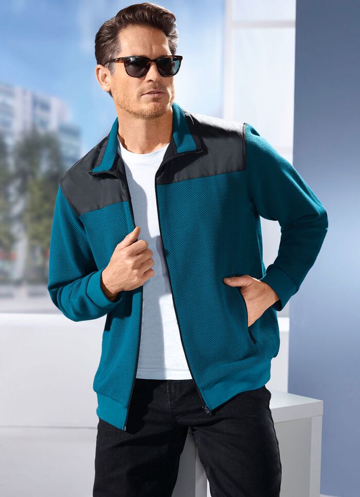 Sweatjacka med sidfickor 