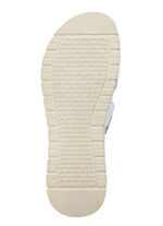Gemini sandal med dekorativa läderblommor VIT-MULTICOLOR