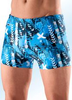 H&ouml;gre boxformade badbyxor med blixtl&aring;sf&ouml;rsedd ficka 