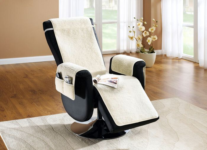 F&aring;t&ouml;lj- och armst&ouml;dsskydd fr&aring;n Licardo av ren, ny ull 