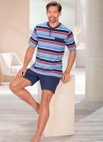 Tv&aring; paket shorts med knappsl&aring; och randig design 