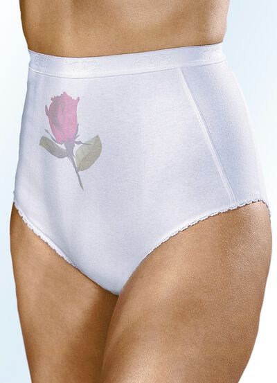 Trosor i fempack med rosentryck, , large