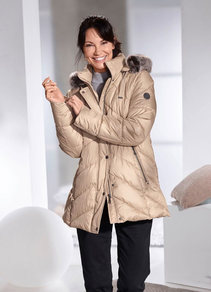 Jacka med avtagbar huva 