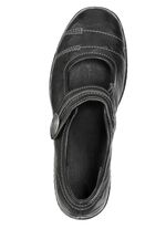 ELENA EDEN, bekv&auml;ma damskor med sp&auml;nne, bredd H, med uttagbar fotb&auml;dd SVART