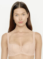 Dirndl-bh fr&aring;n Susa med blommig elastisk spets fram BEIGE