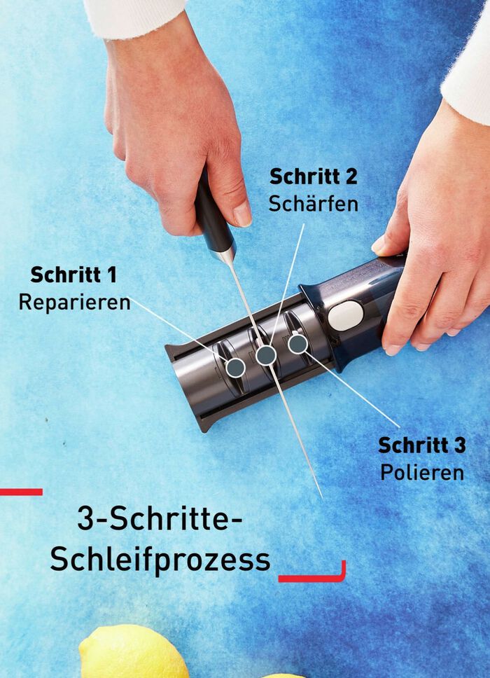 Praktisk 3-i-1 knivslipare &bdquo;Ice Force&ldquo; 