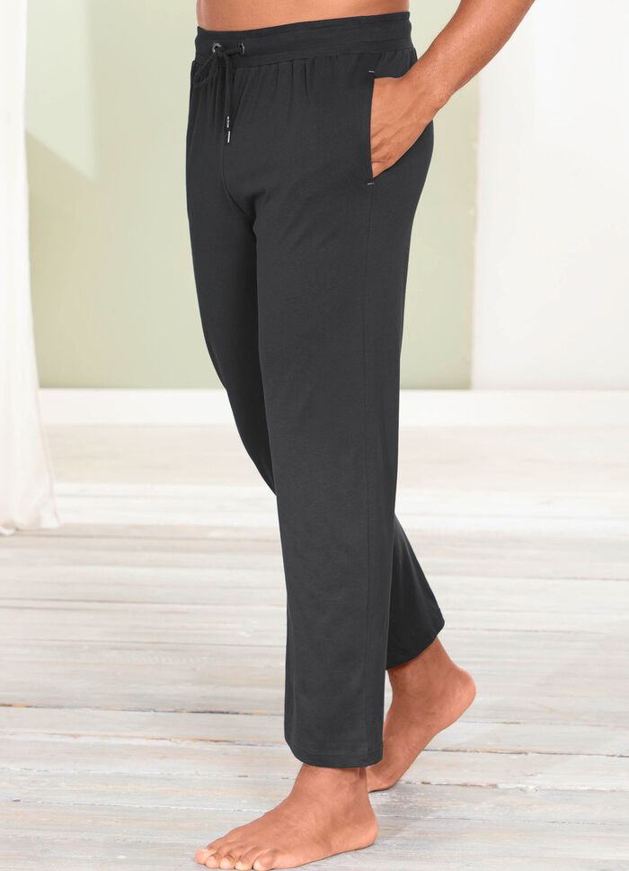 Tv&aring; paket l&aring;nga sov- och fritidsbyxor med dragsko och sidfickor 