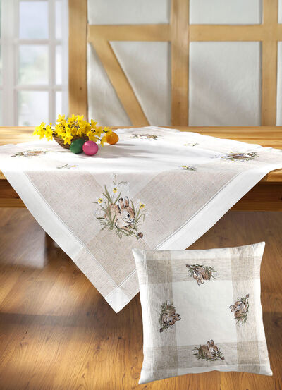 Bords- och rumsdekoration med kaninmotiv 