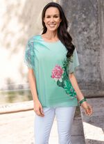 Tunika med blommigt tryck 