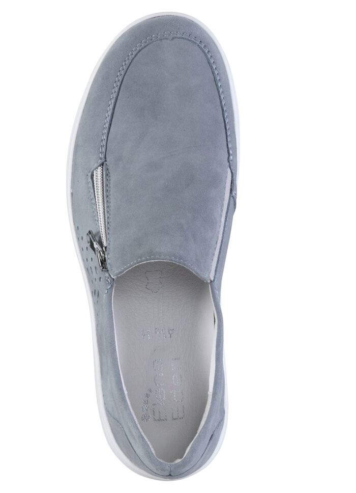 ELENA EDEN toffel av h&ouml;gkvalitativ mocka med dekorativ perforering 