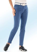 Jeans med elegant randigt m&ouml;nster 