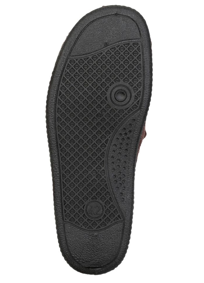 Fodrade herrtofflor, med ny ull 