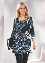 L&aring;ng skjorta med all-over tryck 