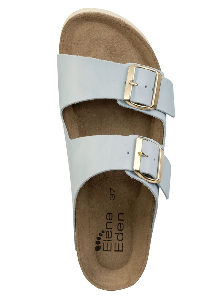 ELENA EDEN mules av nappaläder HELLBLAU