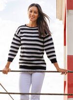 Pullover med sicksackdesign 