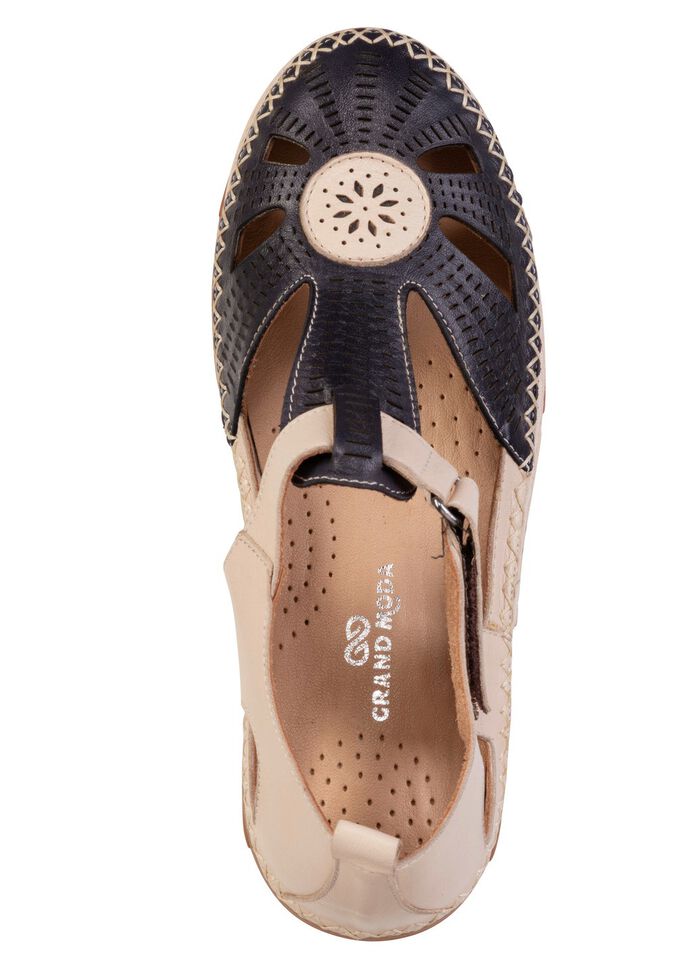 ELENA EDEN, somriga damtofflor, bredd H, med avtagbar fotb&auml;dd 