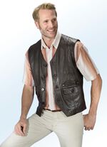 "Redpoint" läderväst i 2 färger MÖRKBRUN