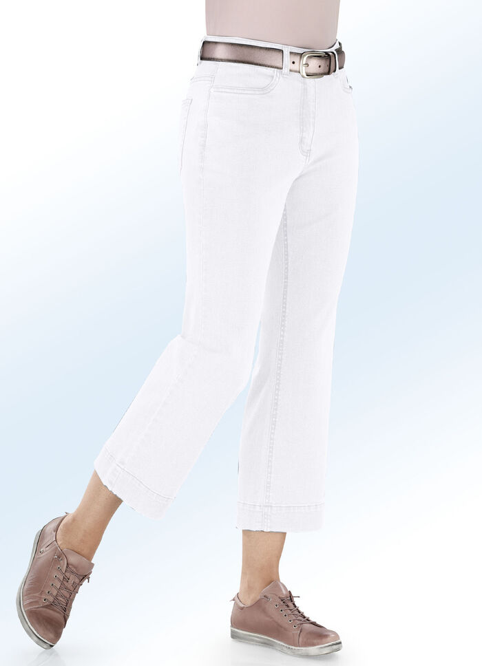 Jeans culottes i 5-ficksform VIT