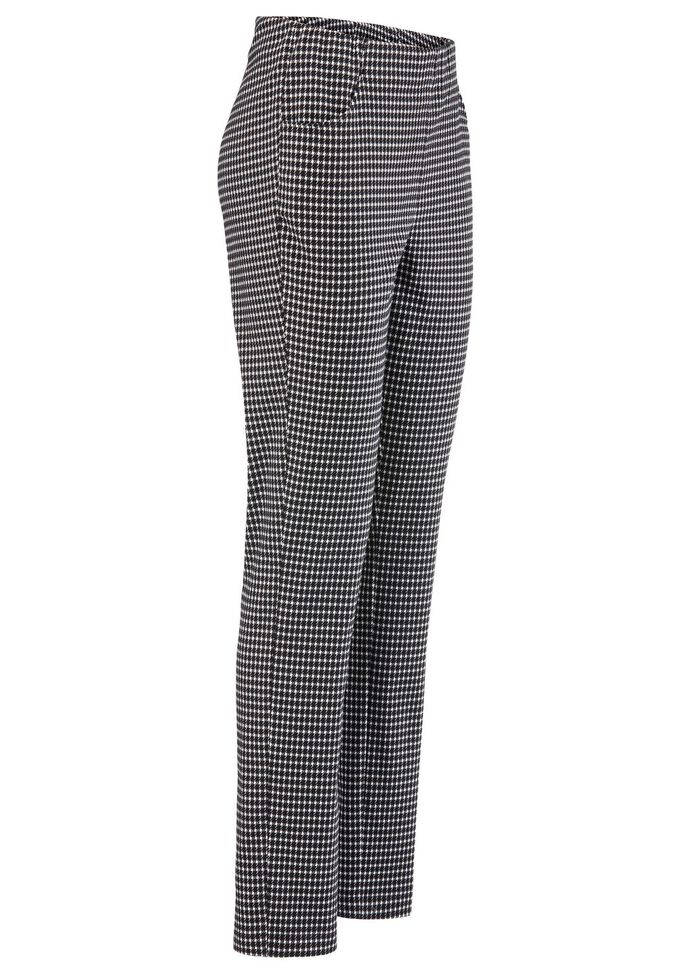 Byxor med trendigt hundtandsm&ouml;nster 