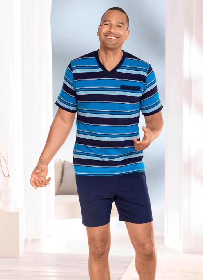 Tv&aring;pack shorts med V-ringning och br&ouml;stficka 