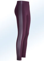 Leggings i en intressant blandning av material BORDEAUX