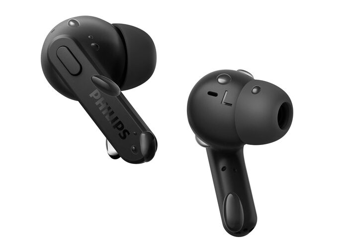 Philips TAT2206BK/00 in-ear-hörlurar inklusive laddningsvagga SVART
