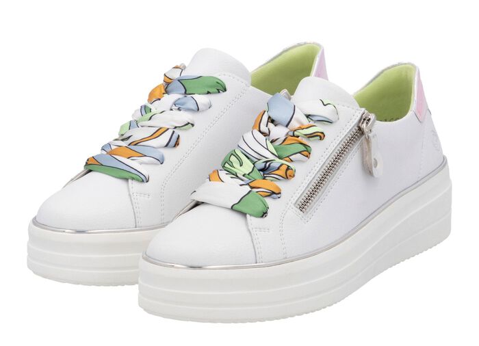 Remonte sneakers med f&auml;rgglad sn&ouml;rning 
