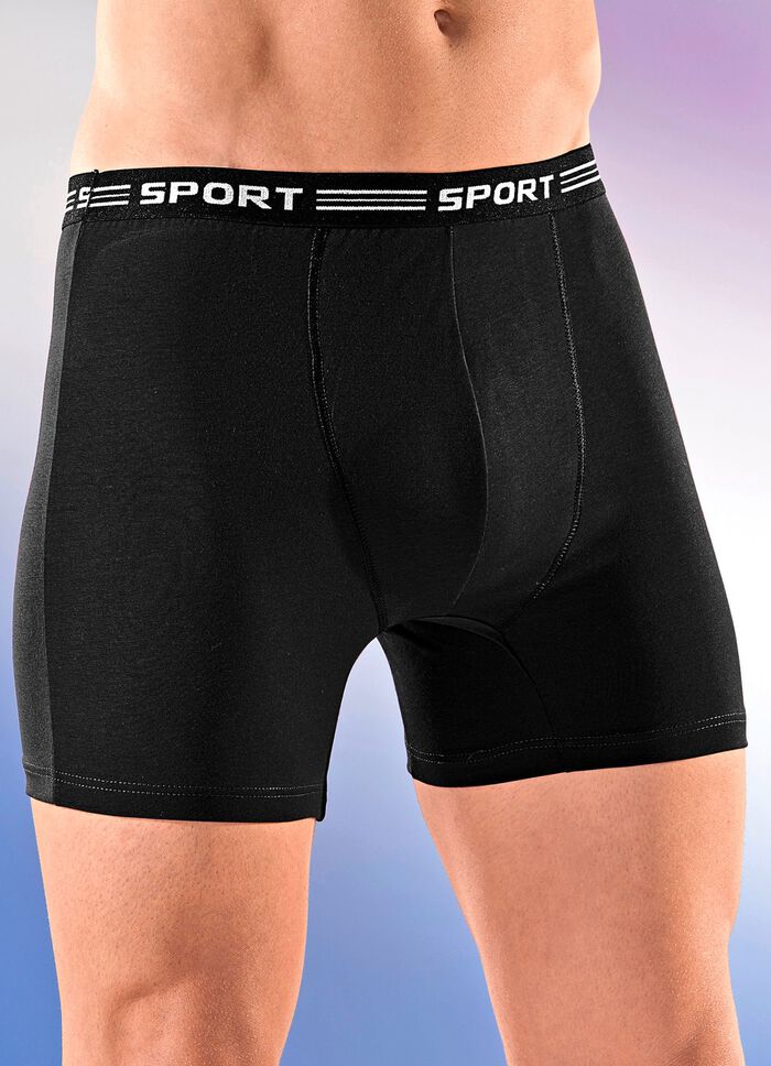 Paket med fyra byxor gjorda av fin jersey, enf&auml;rgad 