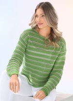 Randig tr&ouml;ja LIME-SAND