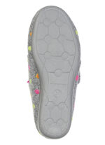 Laurina, klassiska damtofflor med kardborreknäppning GRÅ