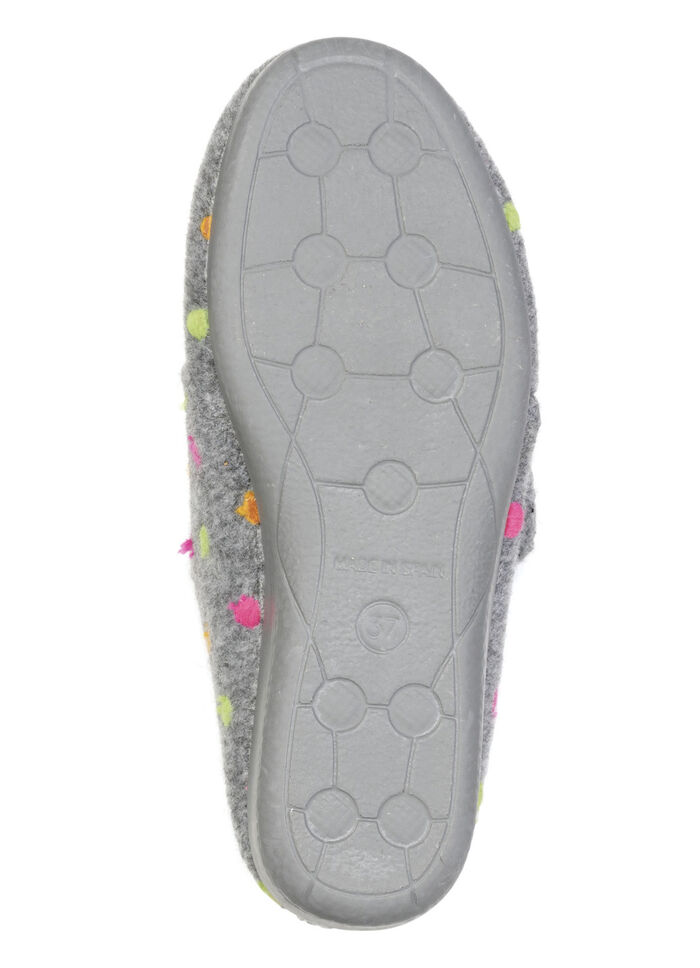 Laurina, klassiska damtofflor med kardborreknäppning GRÅ