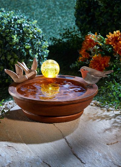 f&aring;gelbad med solklot 