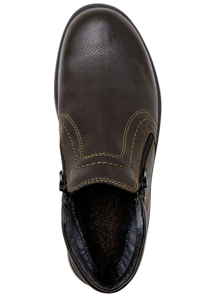 GINO GALANTE, andningsbara herrstövlar, vinterskor, med dragkedja MOCKA