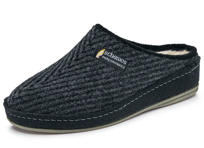 Fodrade herrtofflor, med ny ull 