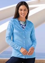 Cardigan i en mix av m&ouml;nster 