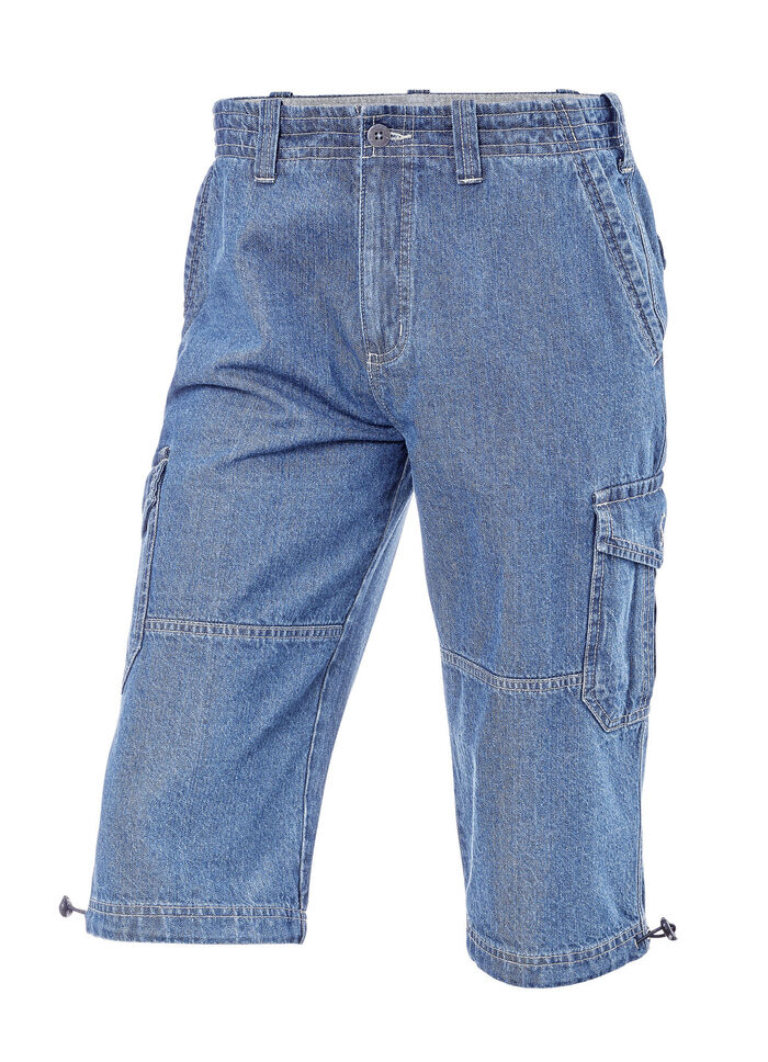 Denim Bermudashorts med cargofickor i 3 färger, 