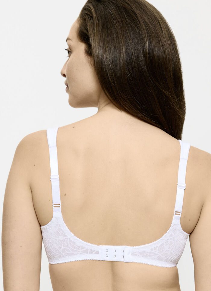 Triumph Comfort Minimizer bygel-bh med elastisk tyllbroderi VIT