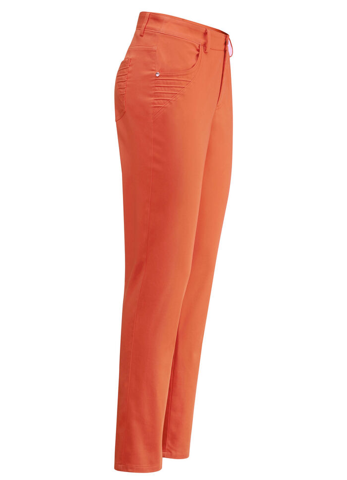 Byxor med placerade veck ORANGE