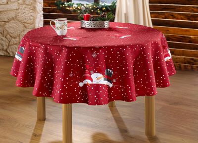 Magisk bords- och rumsdekoration med sn&ouml;gubbemotiv 