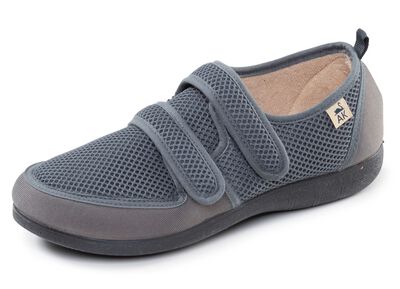 Bekv&auml;ma damskor med kardborreband, bredd H, tillverkade av mesh och textilmaterial 