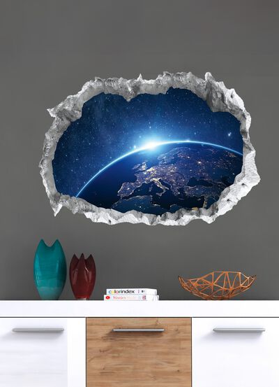 3D-v&auml;ggtatuering Galaxy noctilucent 