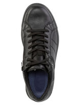 GINO GALANTE snörsko av nubuckläder med kontrasterande detaljer SVART