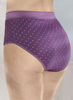 Fempack shapewear-trosor med färgglad prickig design 