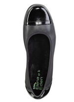 ELENA EDEN, klassiska damballerinor, vidd G, med uttagbar fotbädd SVART