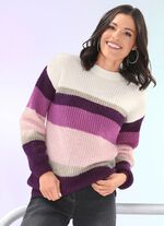 Tröja i mycket fluffig ribbstickad 