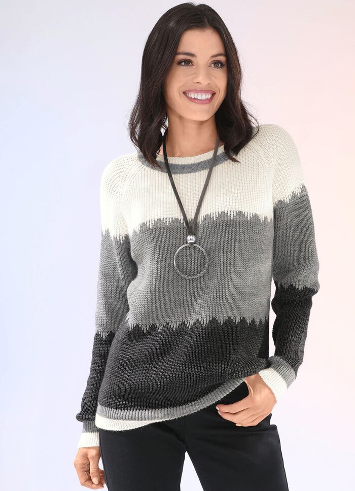 Tröja i pärltofs GRAFITGRÅ