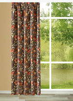 Övergardin med lövmotiv 