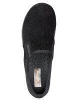 Klassiska herrtofflor med res&aring;rband SVART